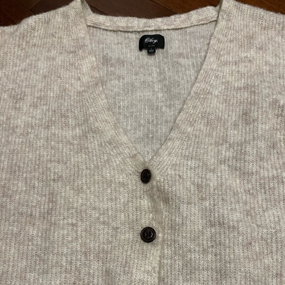Obey cropped button front cardigan mohair - Picture 4 of 6